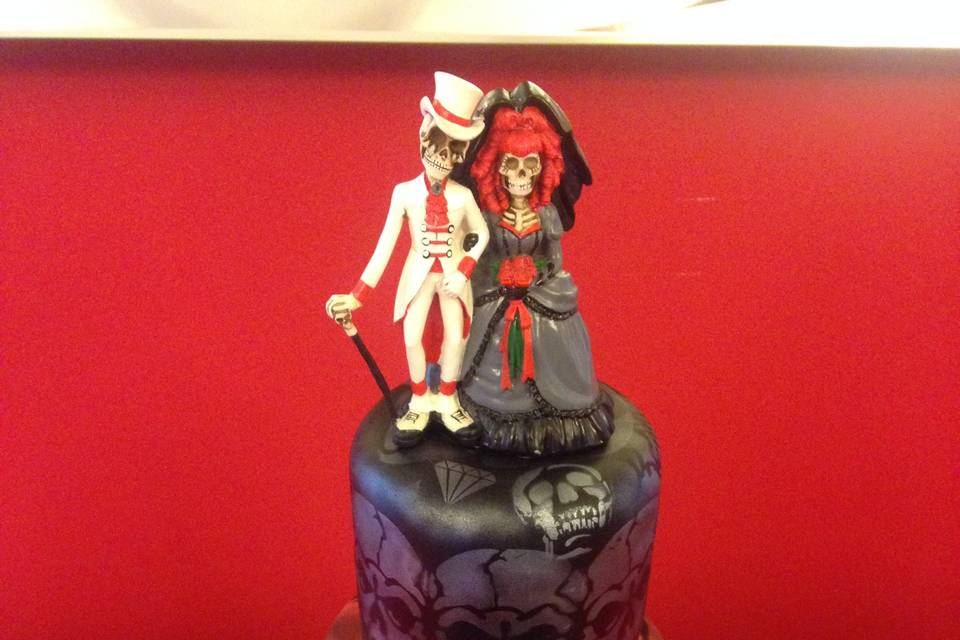 Skull Biker Wedding Cake airbr