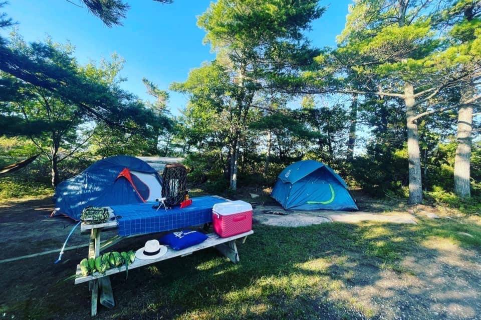 Backcountry camping honeymoon