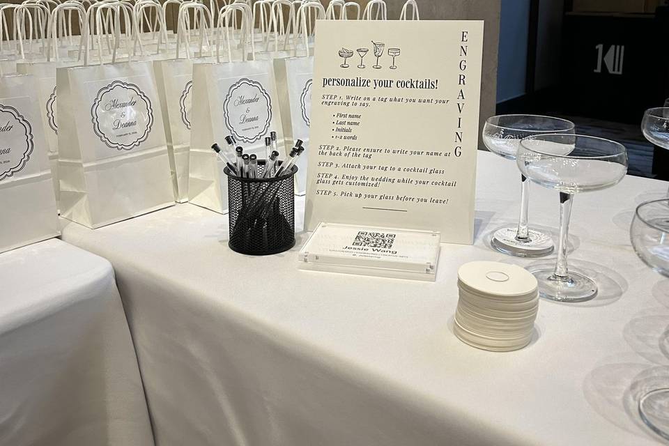 Live Wedding Glass Engraving