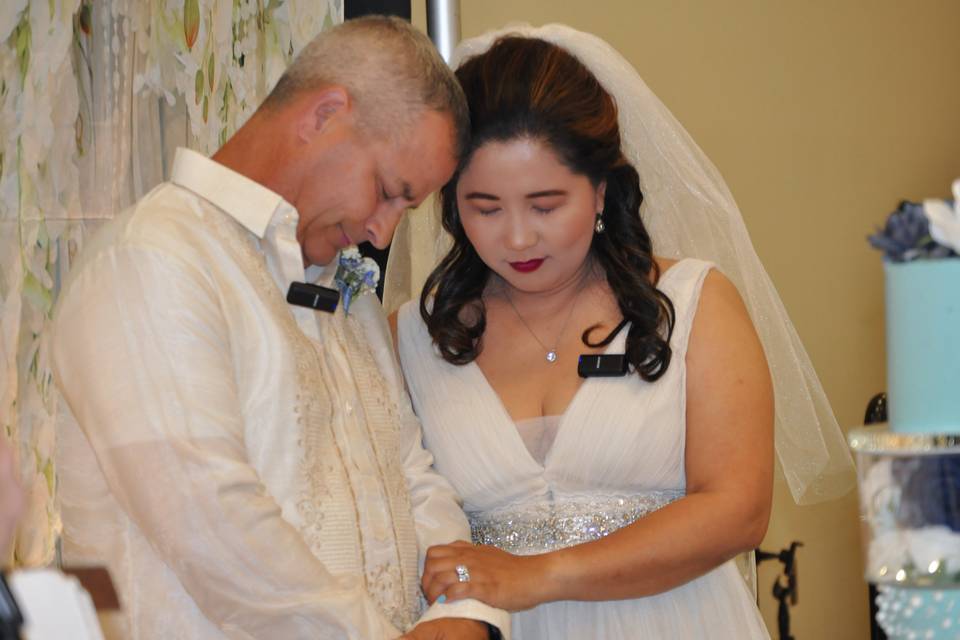 J&M Wedding Reception Vows