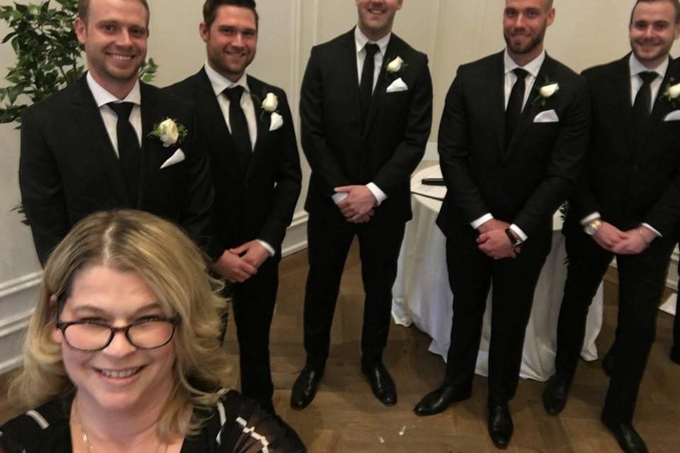 Selfie with Groomsmen