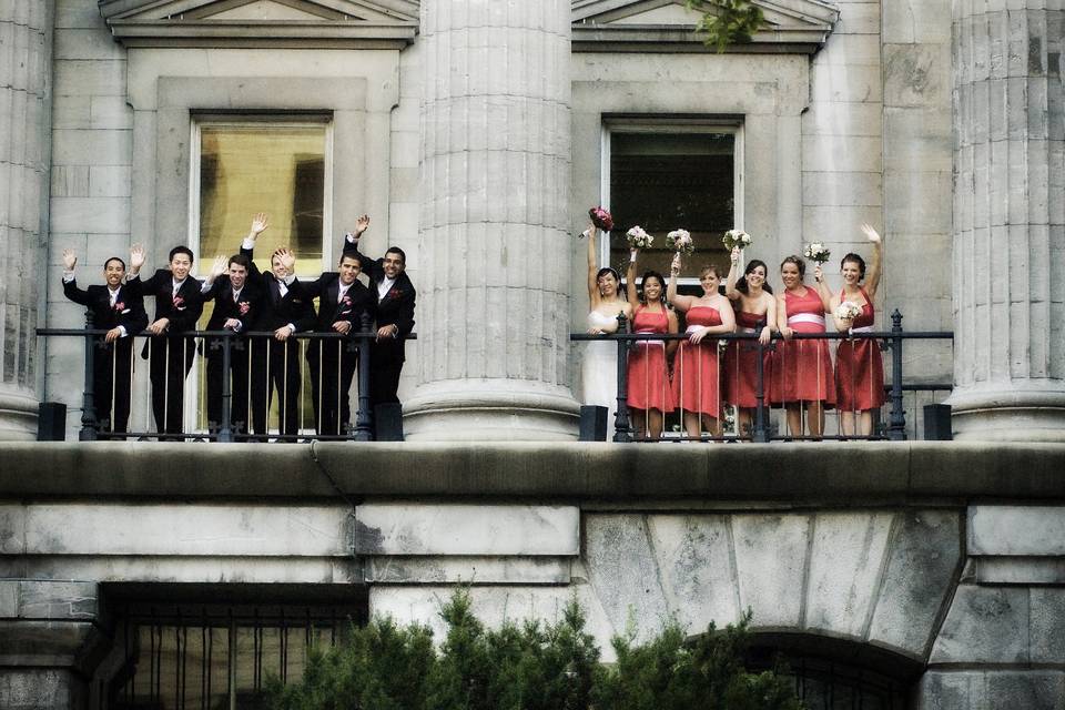 Bridal party Old Montreal