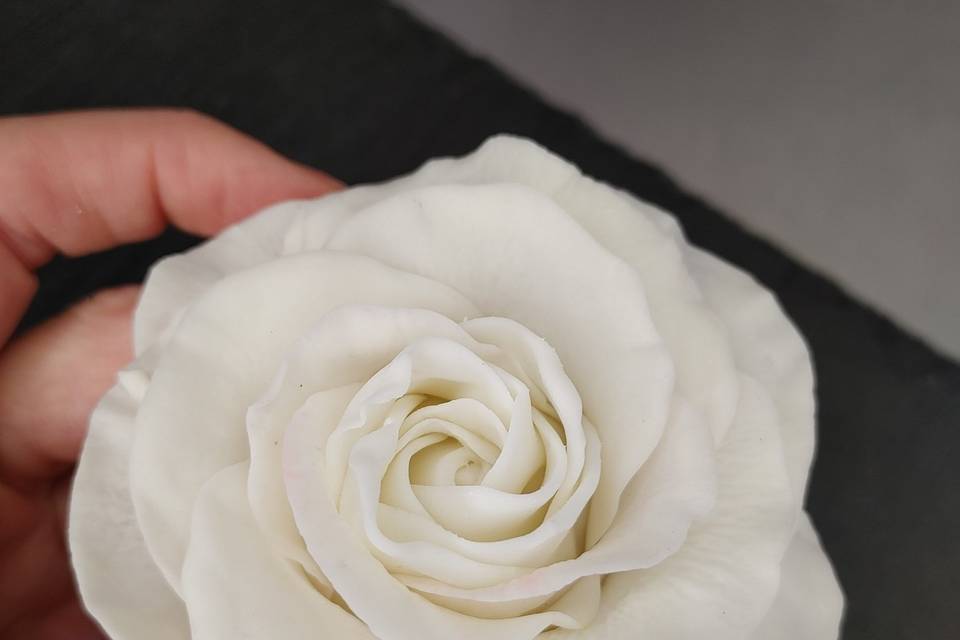 Sugar paste rose