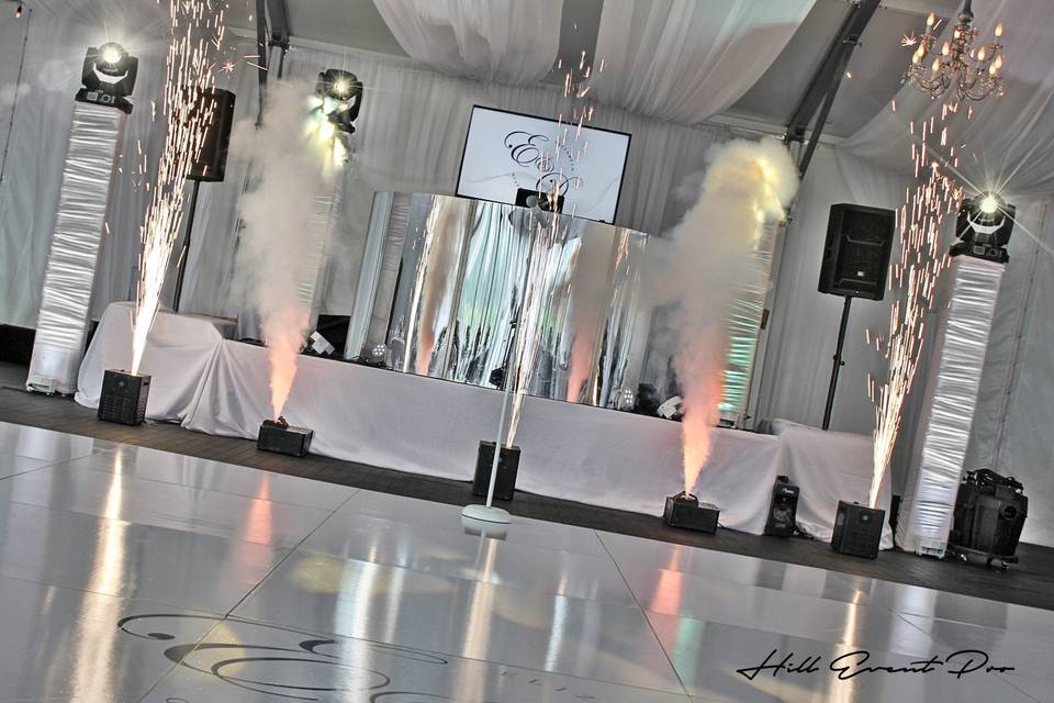 Sparkling wedding celebration