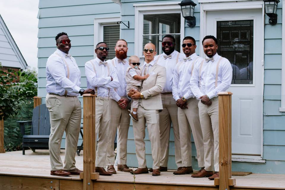 Groom and groomsmen