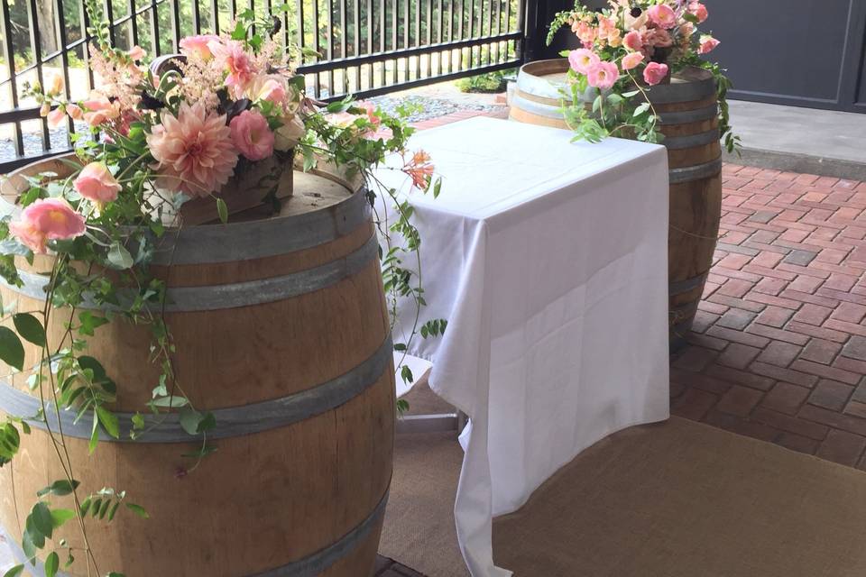 Ceremony in a vineyard