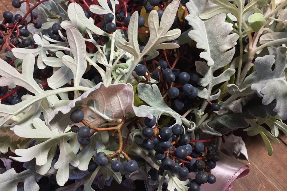 Berries & dusty miller