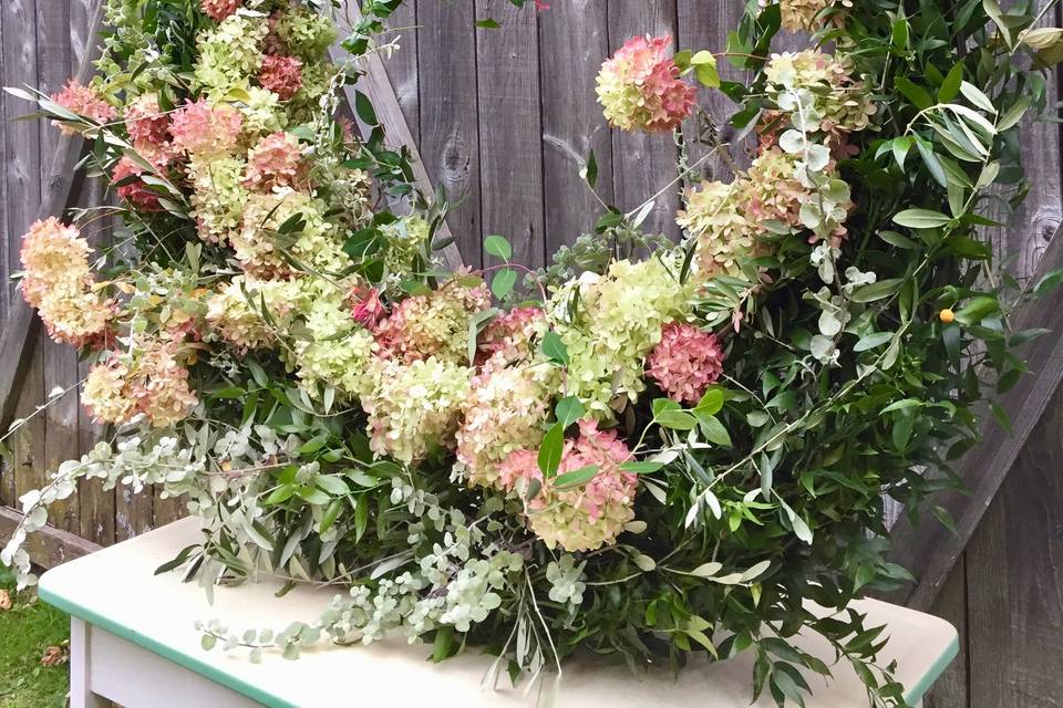 Summer parasol of flowers