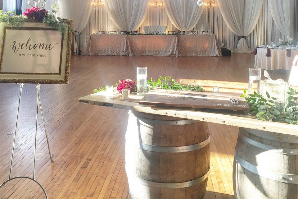 Reception decor