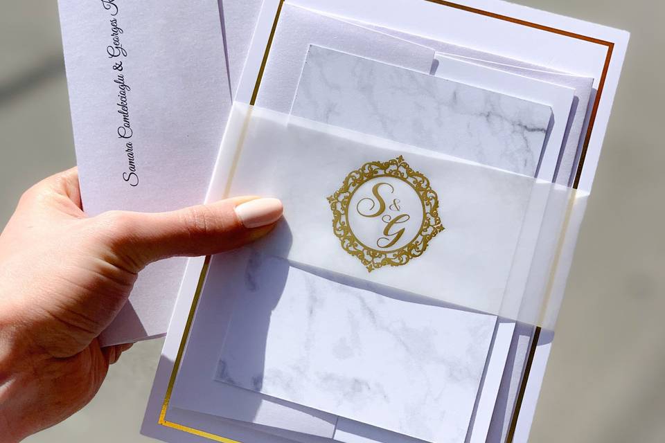 Gold foil invites