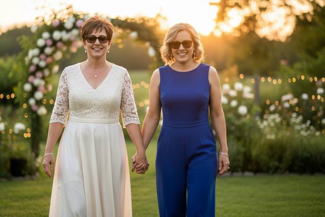 Outdoor setting at sunset