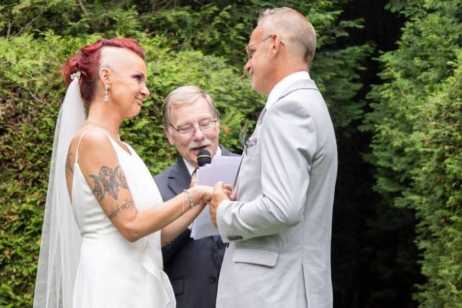 Hans Conducting the ceremony