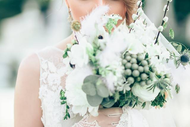 Beautiful Bride with florals.