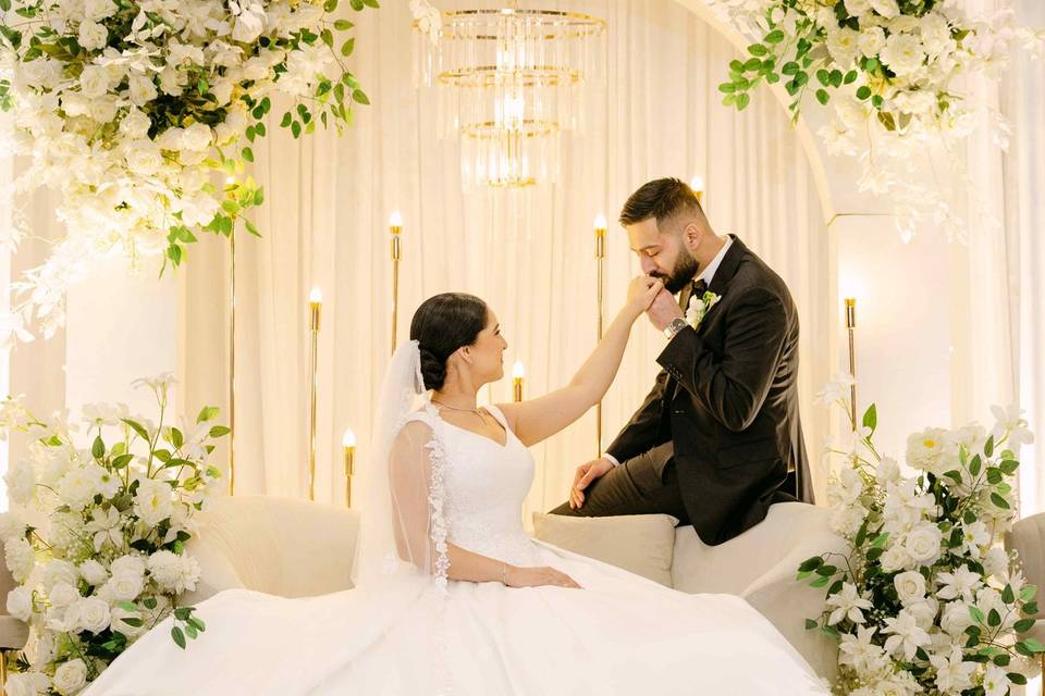 Elegant couple portrait