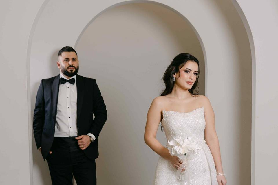 Elegant couple portrait