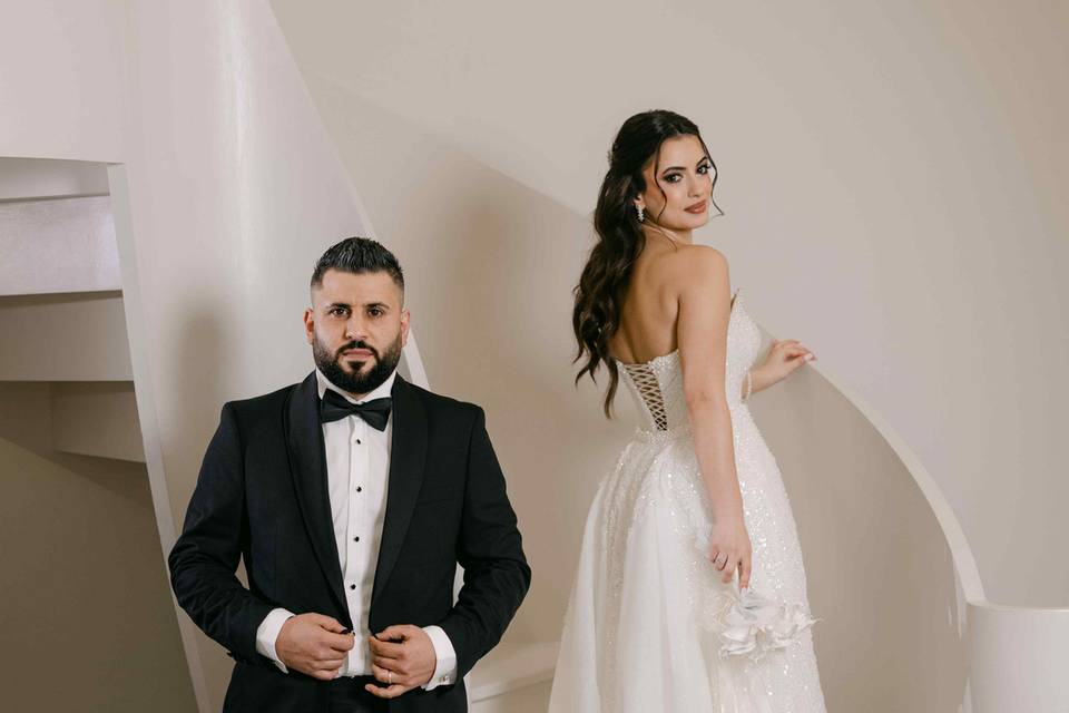 Elegant couple portrait