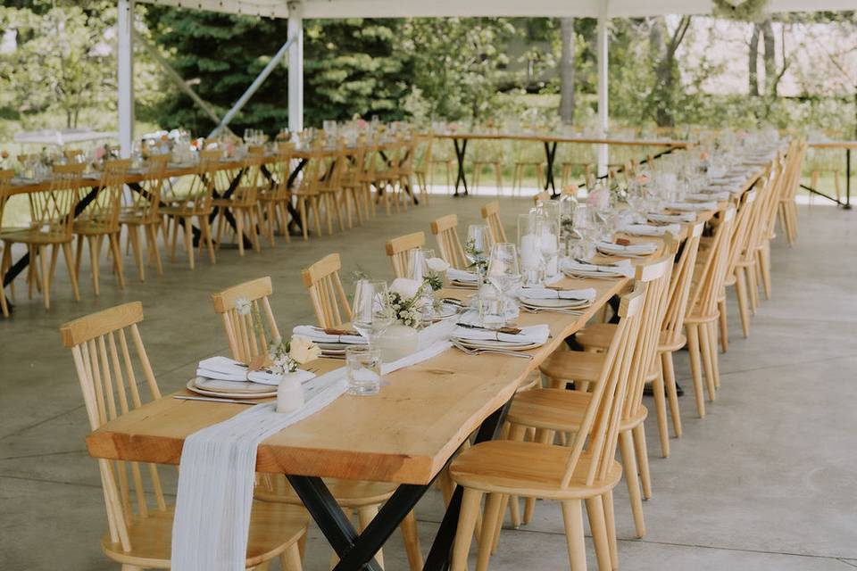 Reception tent