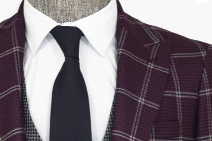 Burgundy Windowpane