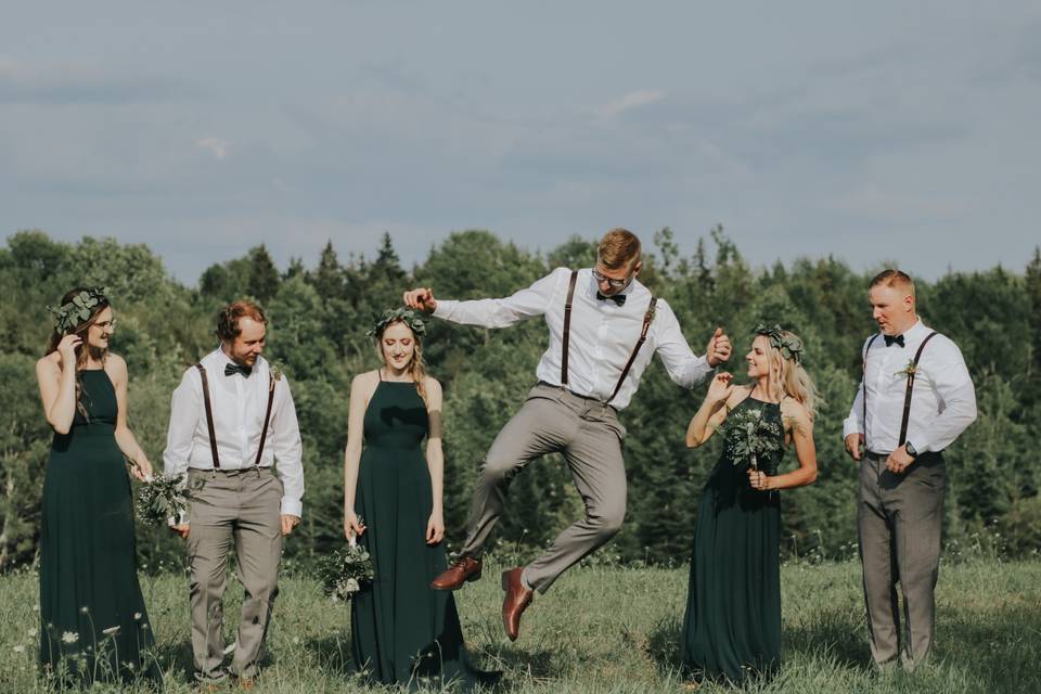Wedding party kick