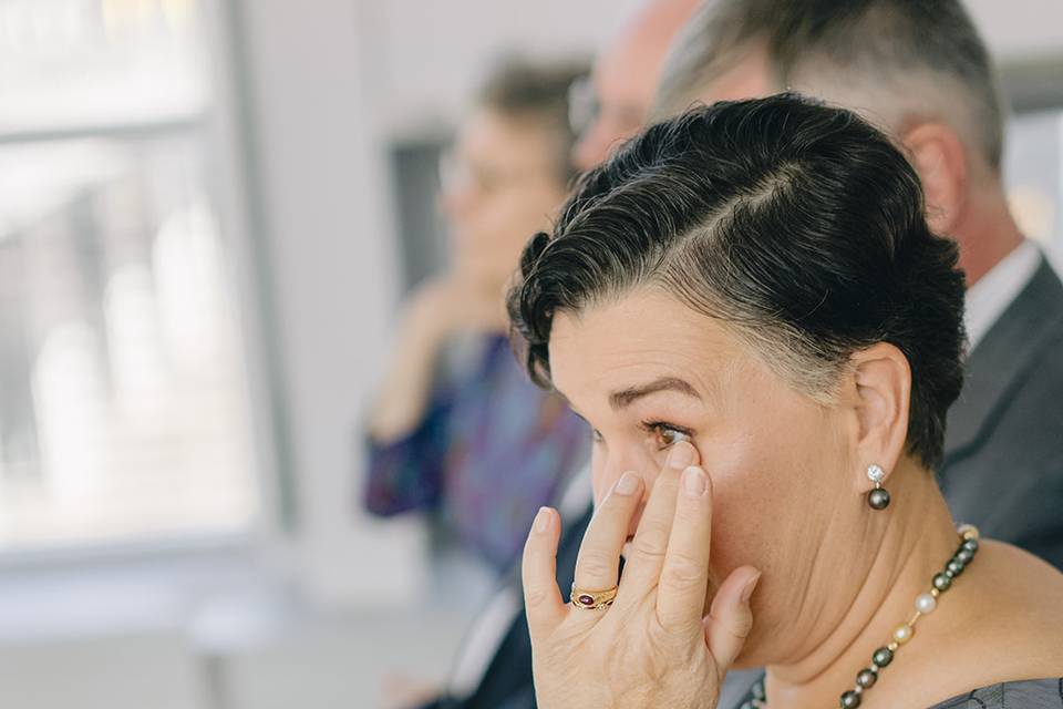Mom crying ceremony
