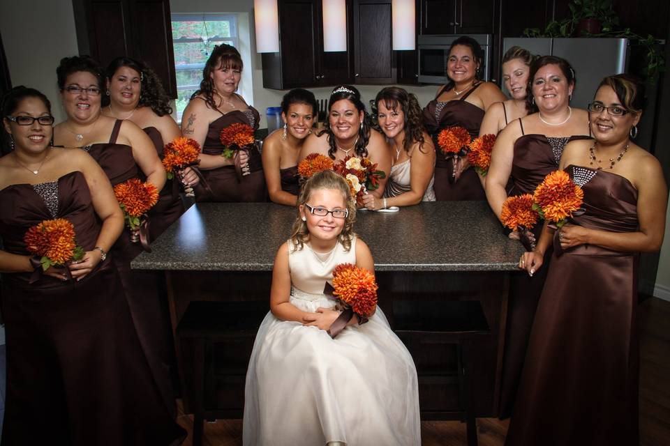 Brides Maids & Flower Girl