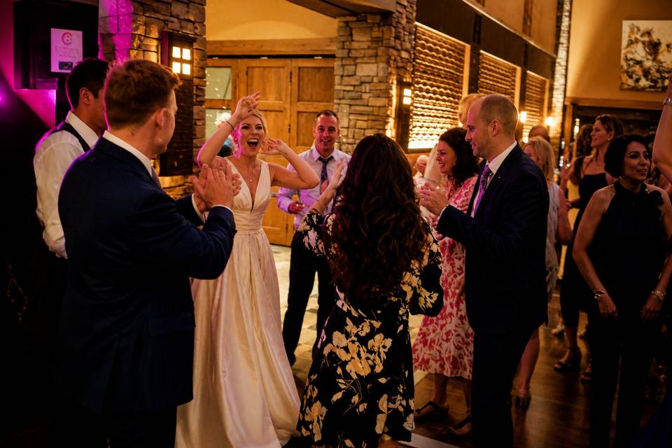 Bride Dancing with Guests