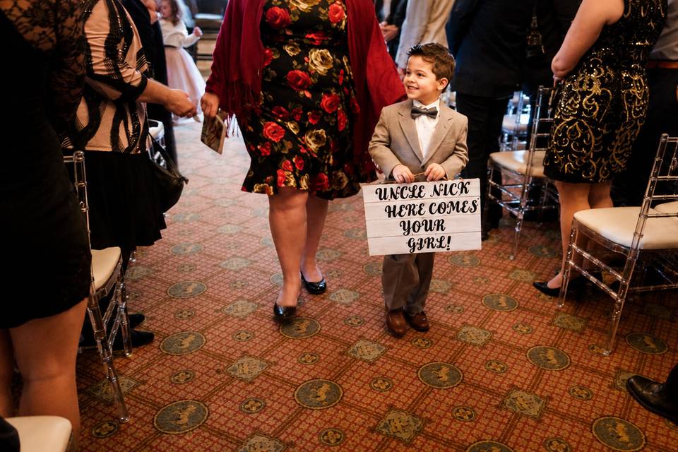 Ring Bearer Entrance