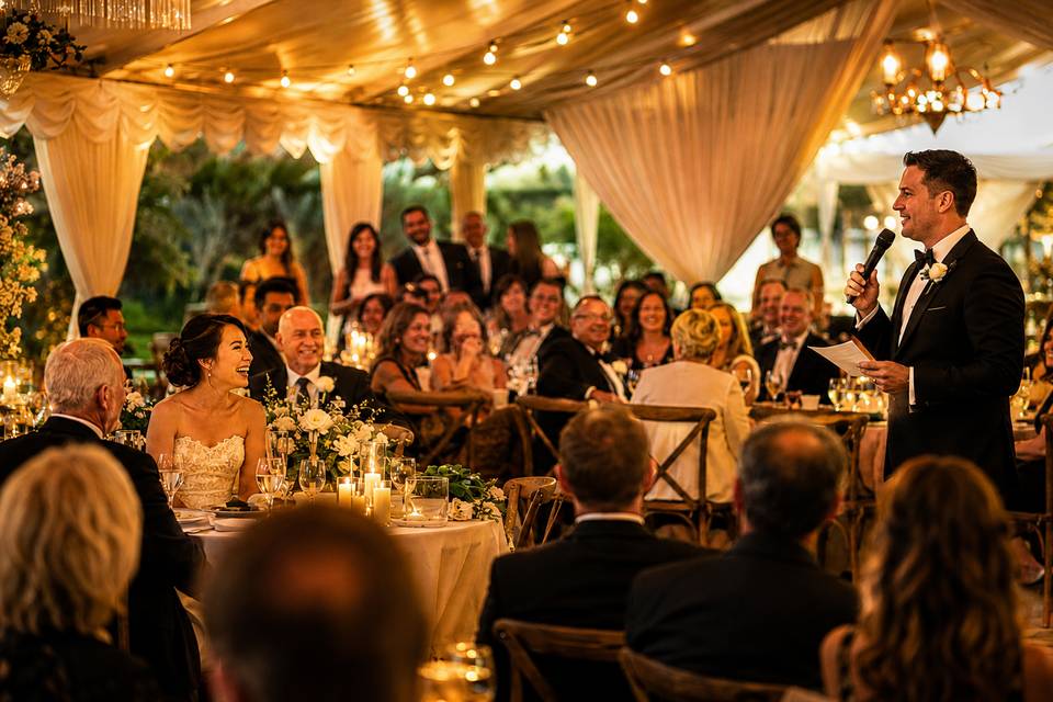 A heartfelt best man's speech.
