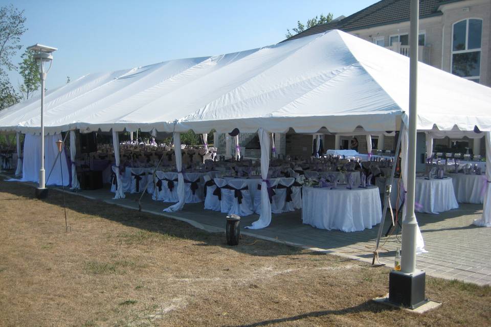 Outdoor tent wedding