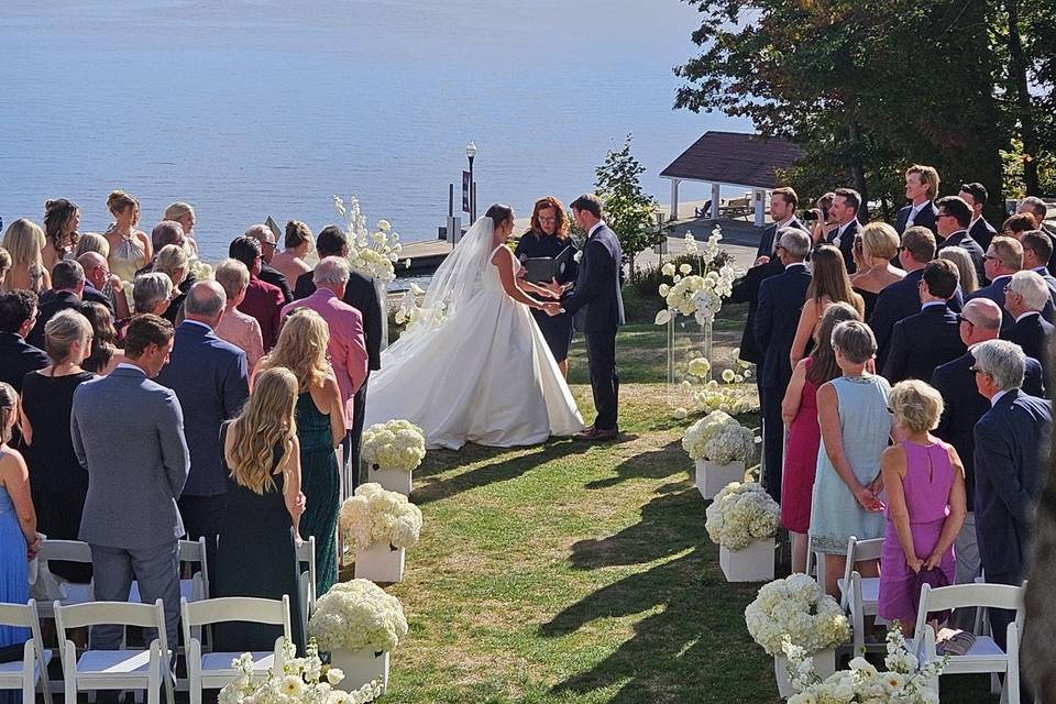 Ceremony overlooking Lake
