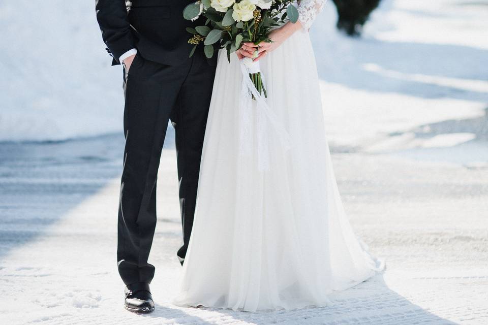 Winter wedding, quebec