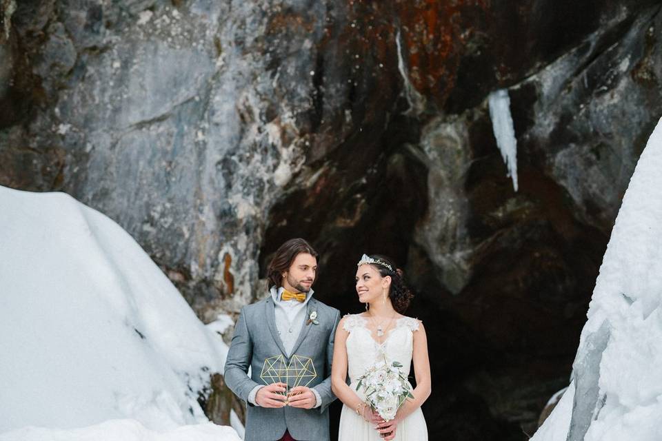 Laval, Quebec bride and groom