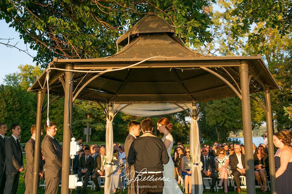 Gazebo wedding ceremony