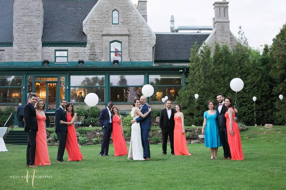 Covered in snow for a winter wedding