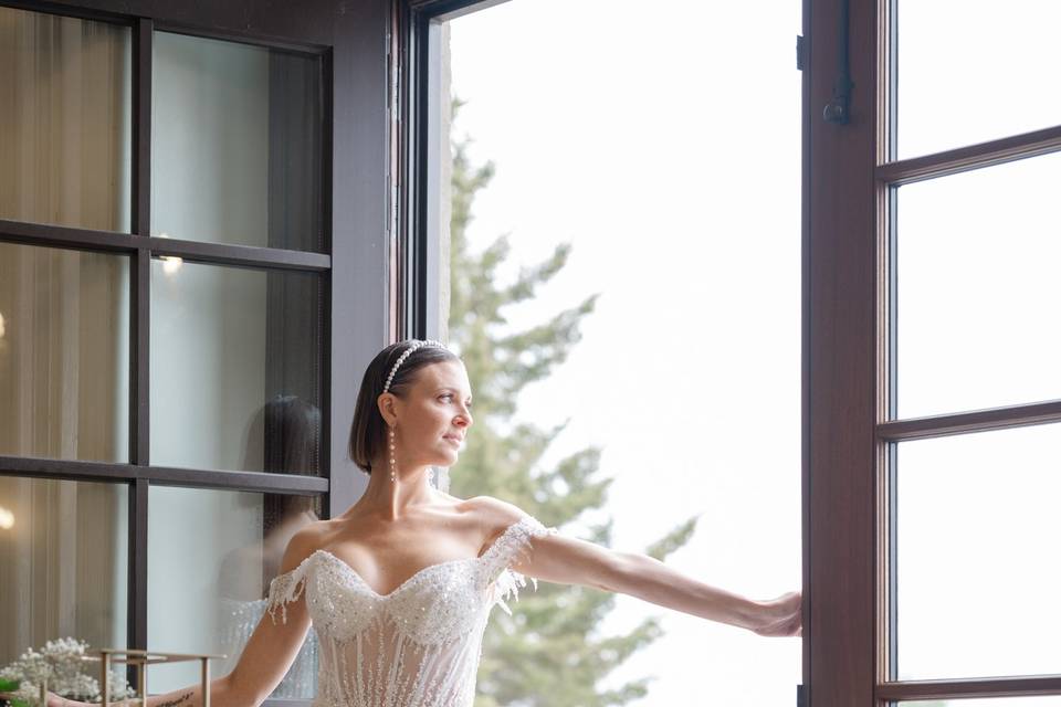 Mariée en lumière naturelle