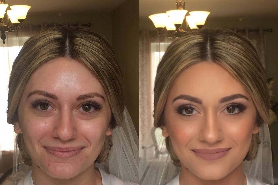 Soft bridal makeup