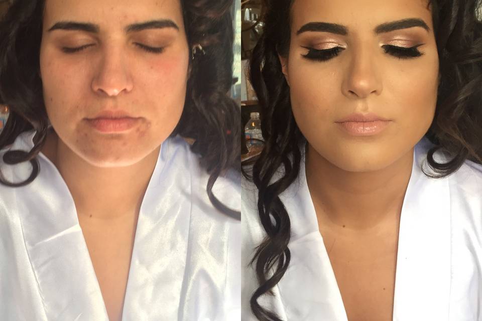 Glam bridal makeup