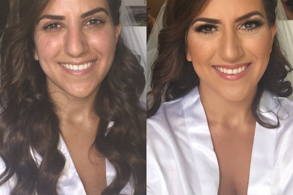 Glam bridal makeup