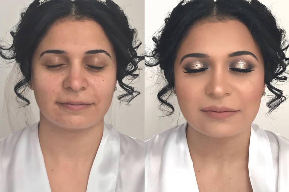 Halo smokey bridal