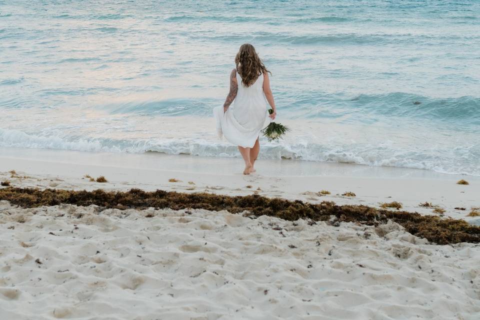 Bride beach Mexico