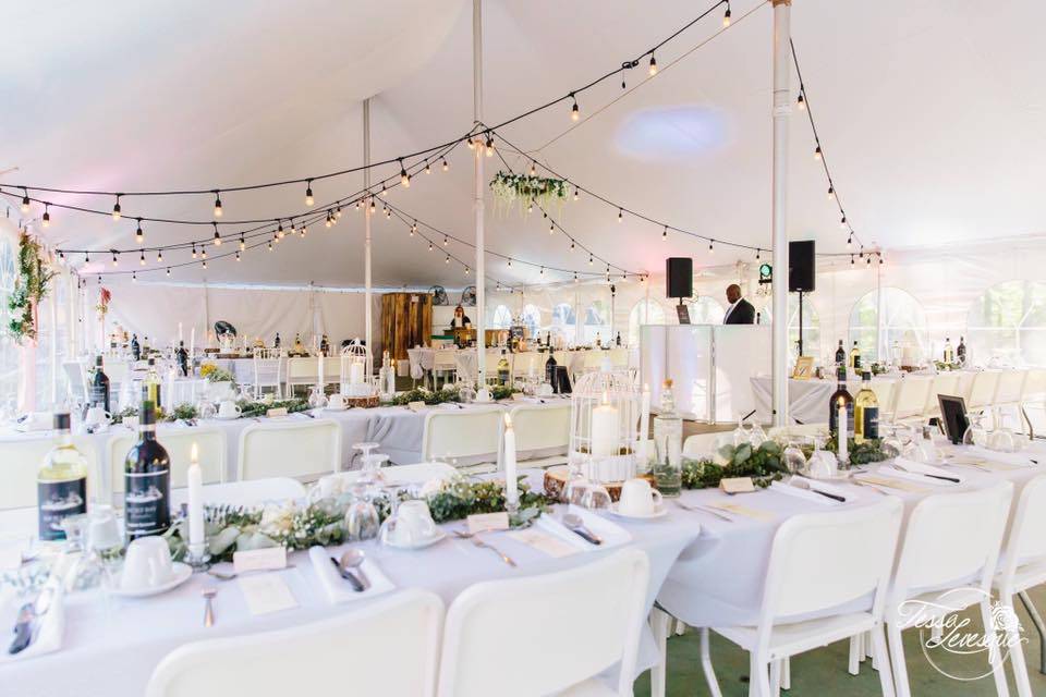 Rustic wedding tent