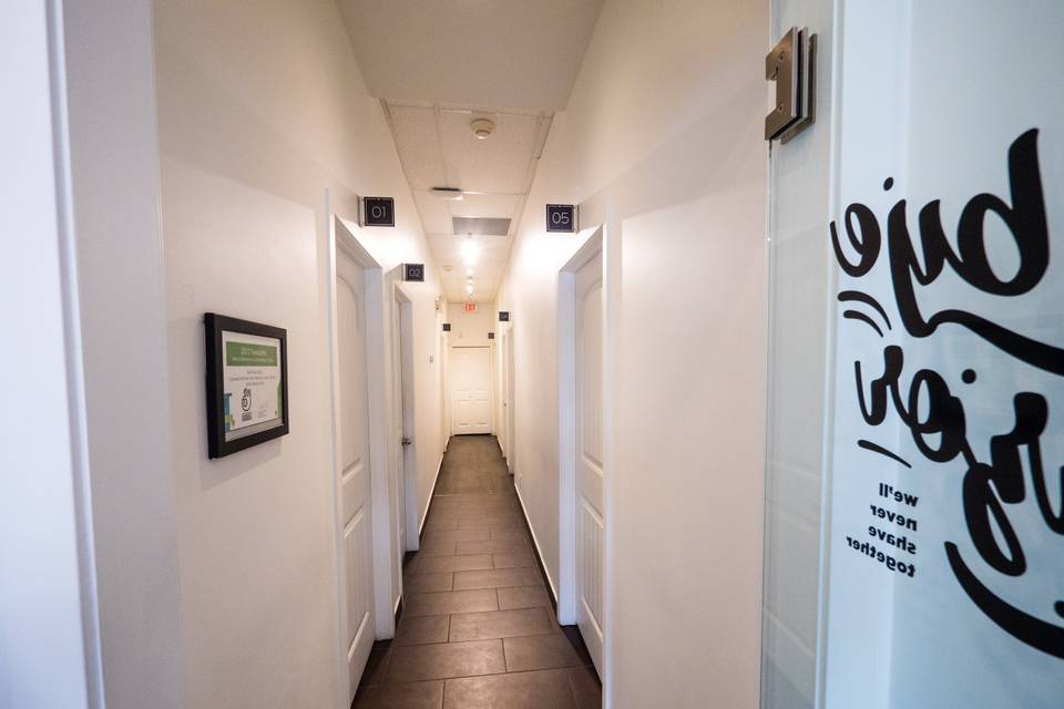 Hallway to Treatment Rooms.