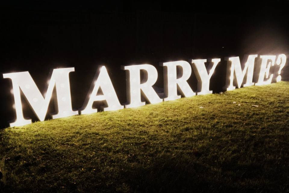 Marry Me? - Marquee Sign