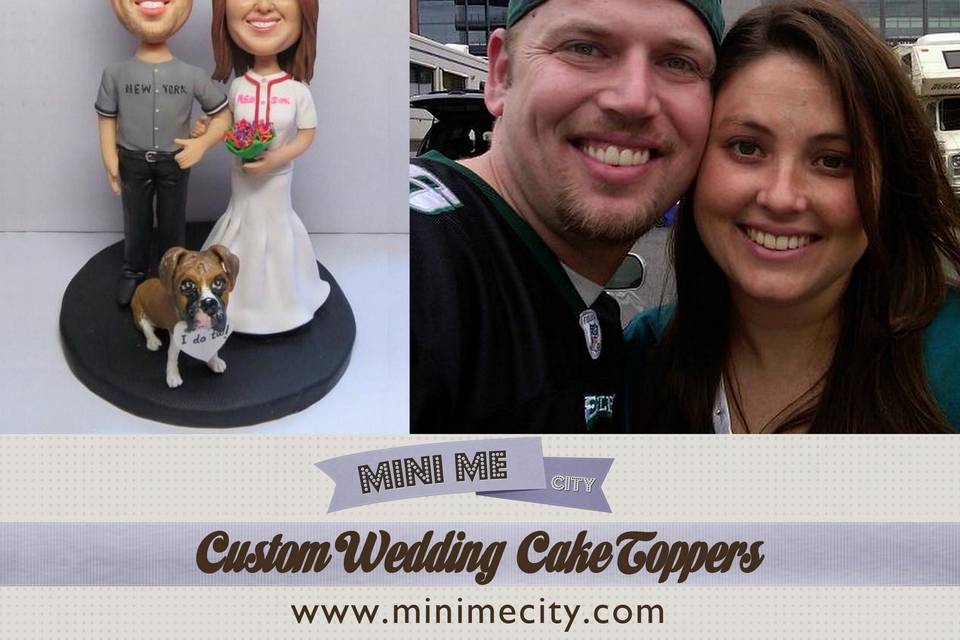 Mini Me City - Custom Wedding Cake Topper