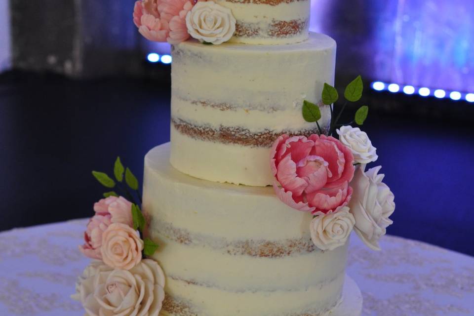 Naked wedding cake