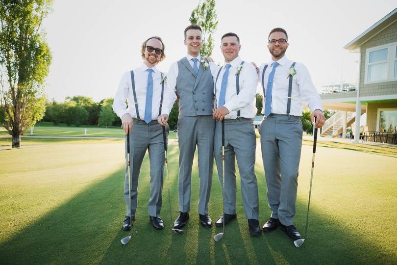 Golf on Wedding Day