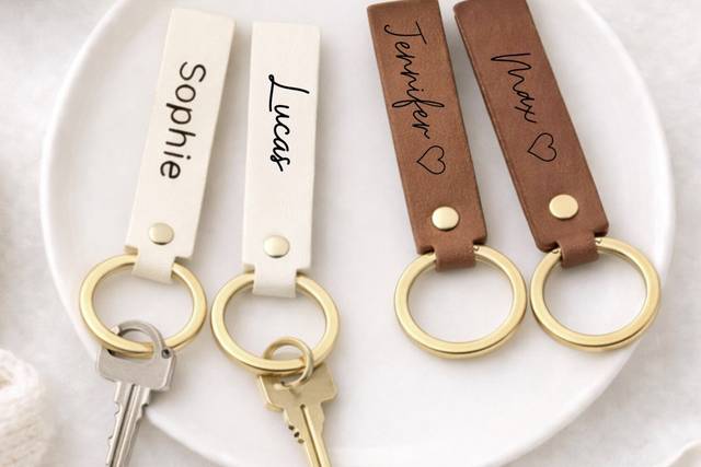 Personalized Leather Keychain
