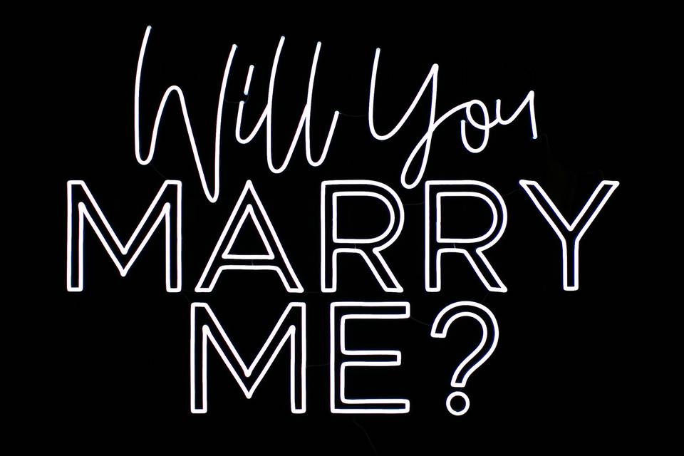Will you marry me neon