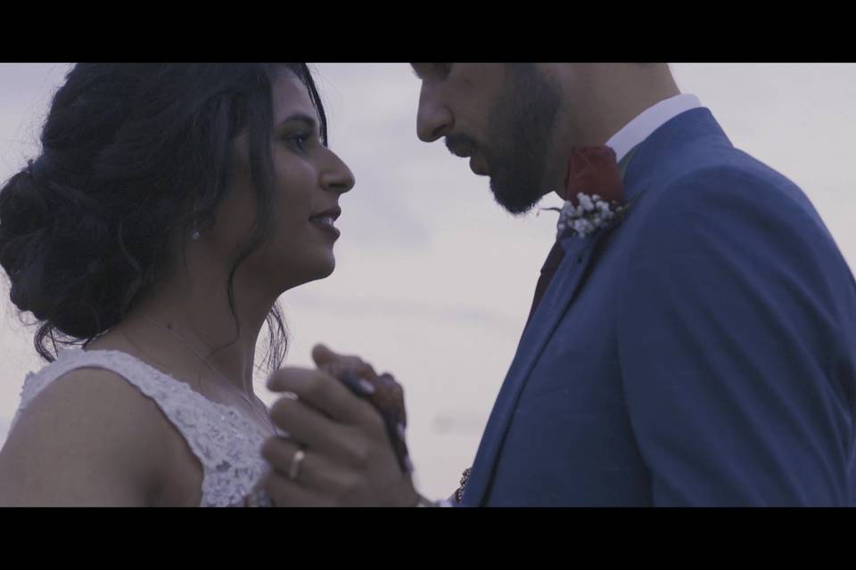 Still from a wedding video.