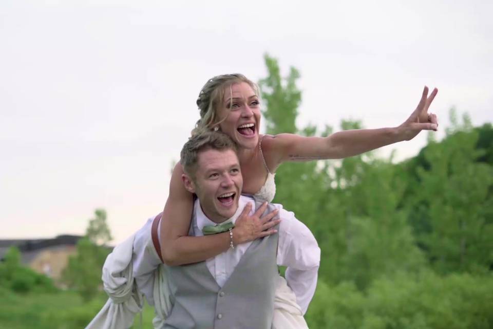 Still from a wedding video.